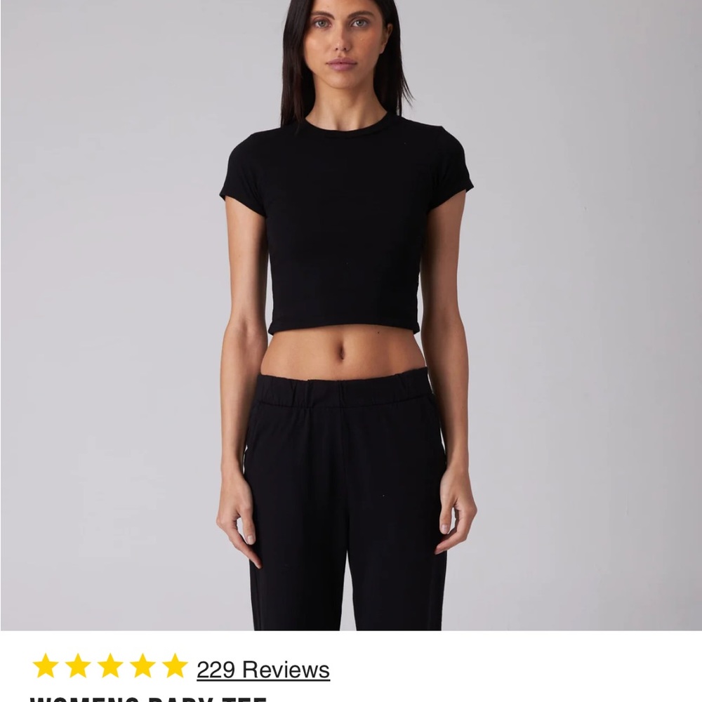Talentless baby tee, black xs